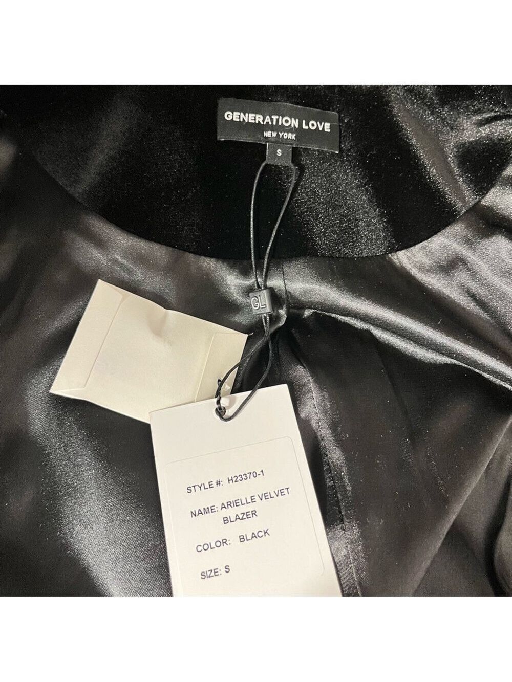 NWT Generation Love Women’s Arielle Black Velvet Blazer - Picture 13 of 15